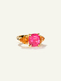 GLAMOUR Ring mit Rubellit und Mandarin Granat