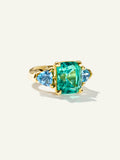 GLAMOUR Ring mit Lagoon Grünem Turmalin und Aquamarinen
