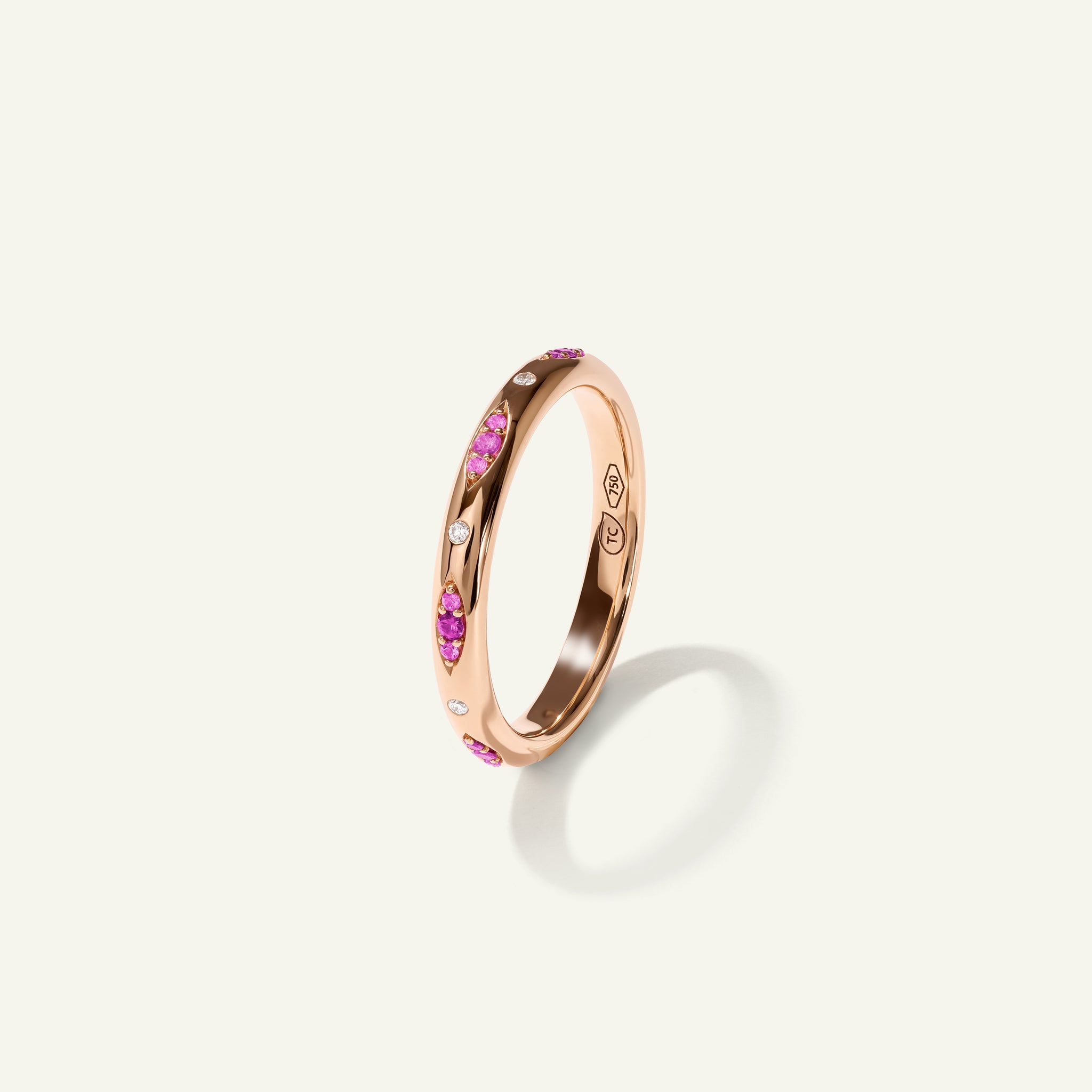 GYPSY Band Ring in 'Blush' Pavé