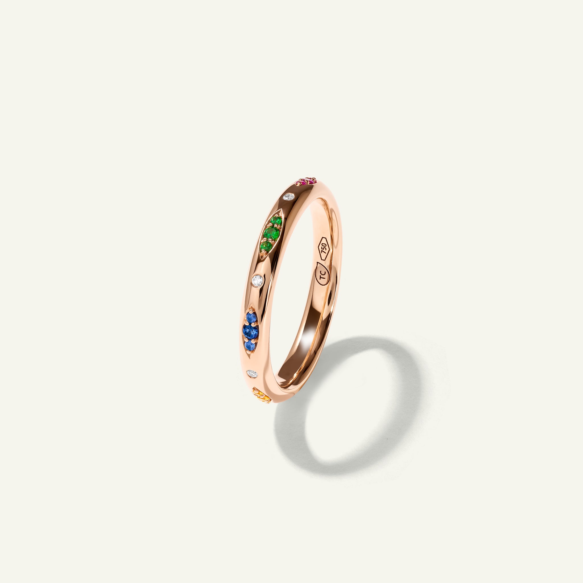 GYPSY Band Ring in 'Candy' Pavé