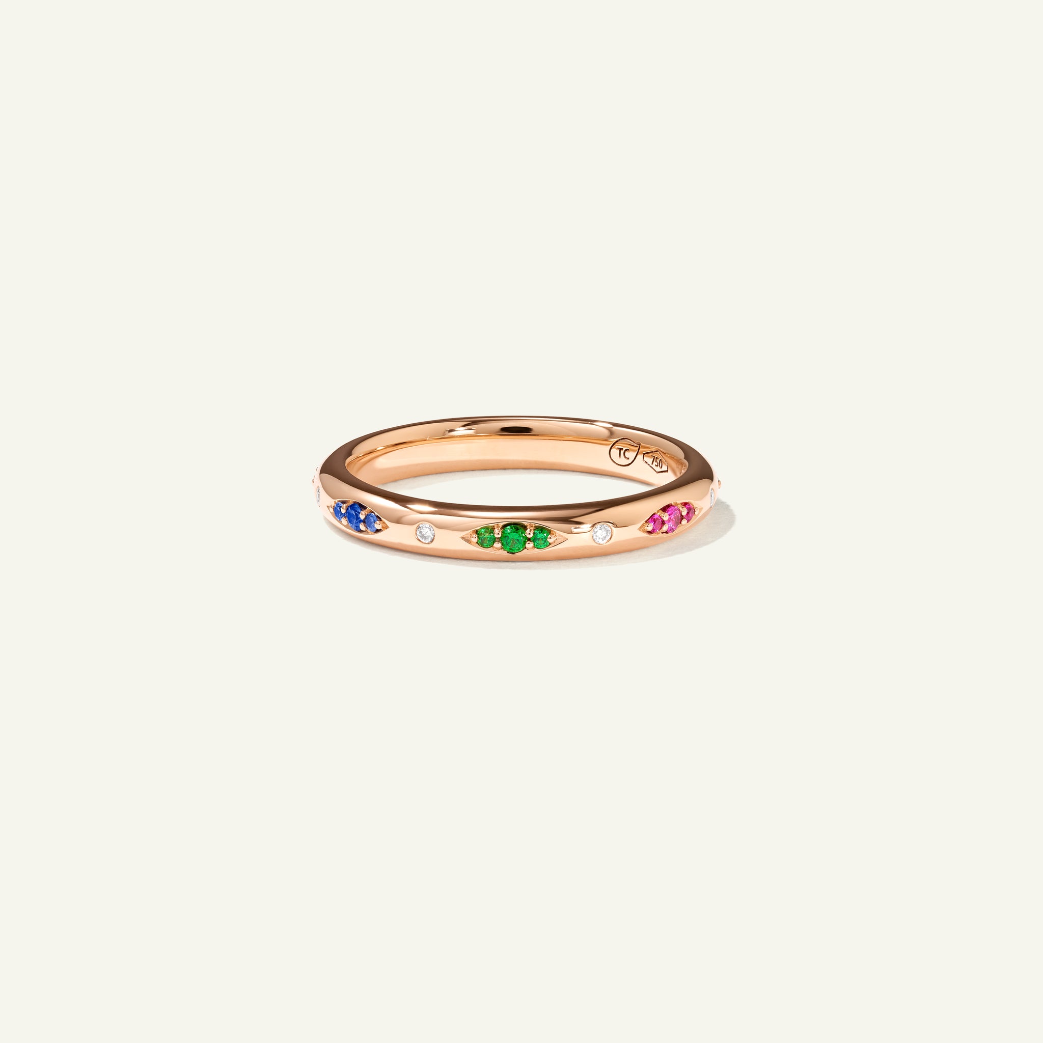 GYPSY Band Ring in 'Candy' Pavé