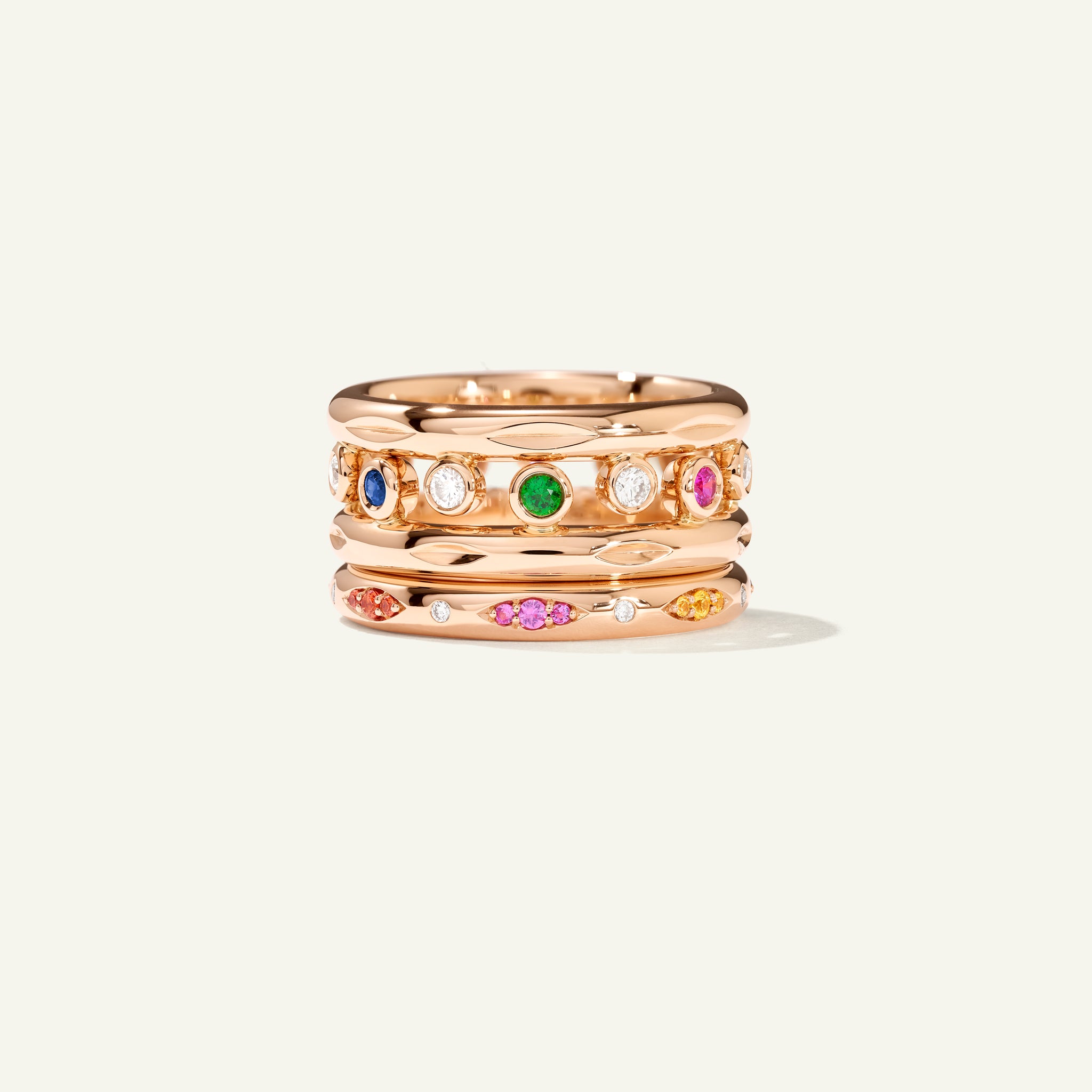 GYPSY Band Ring in 'Candy' Pavé