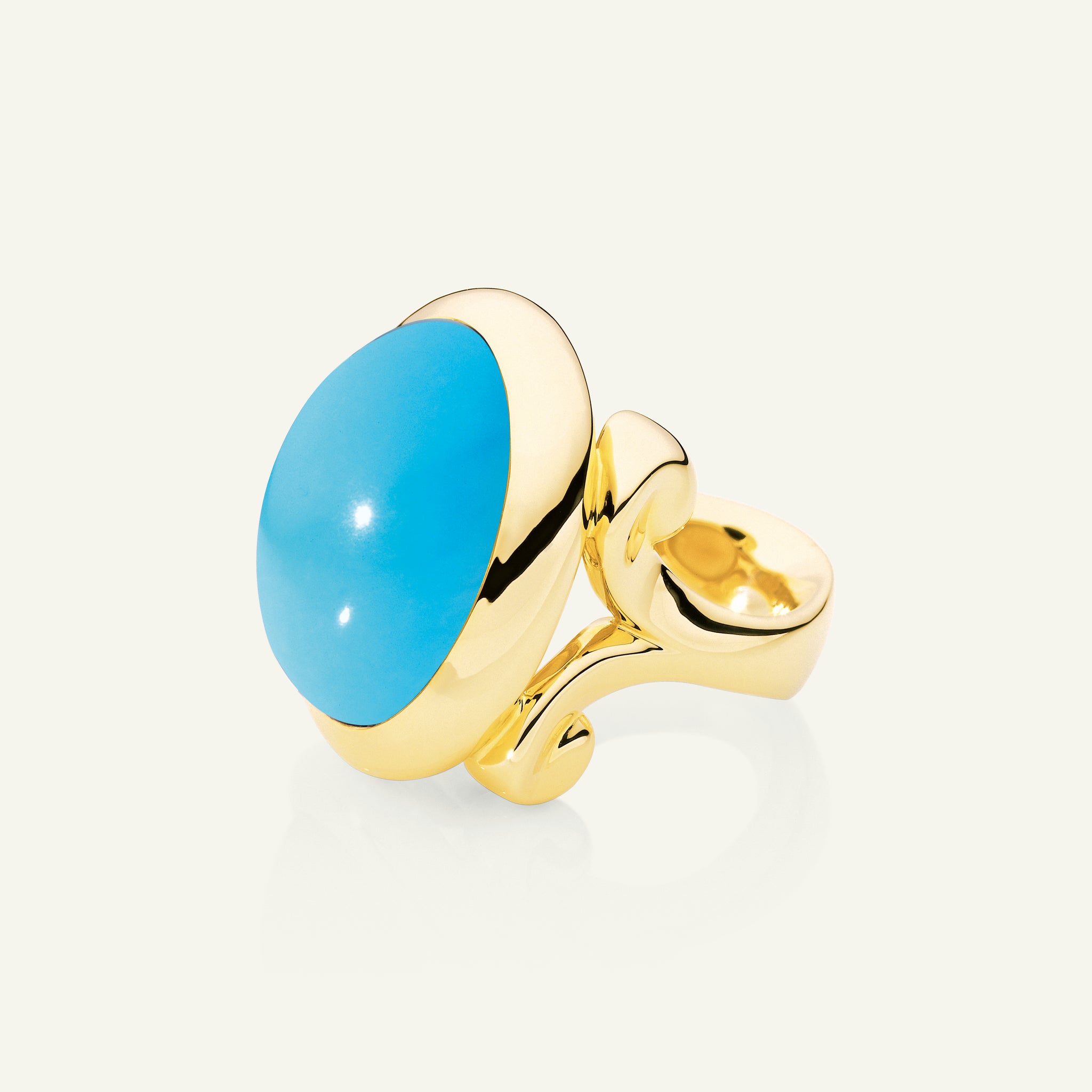 HIPPIE GLAM Large Ring with Turquoise