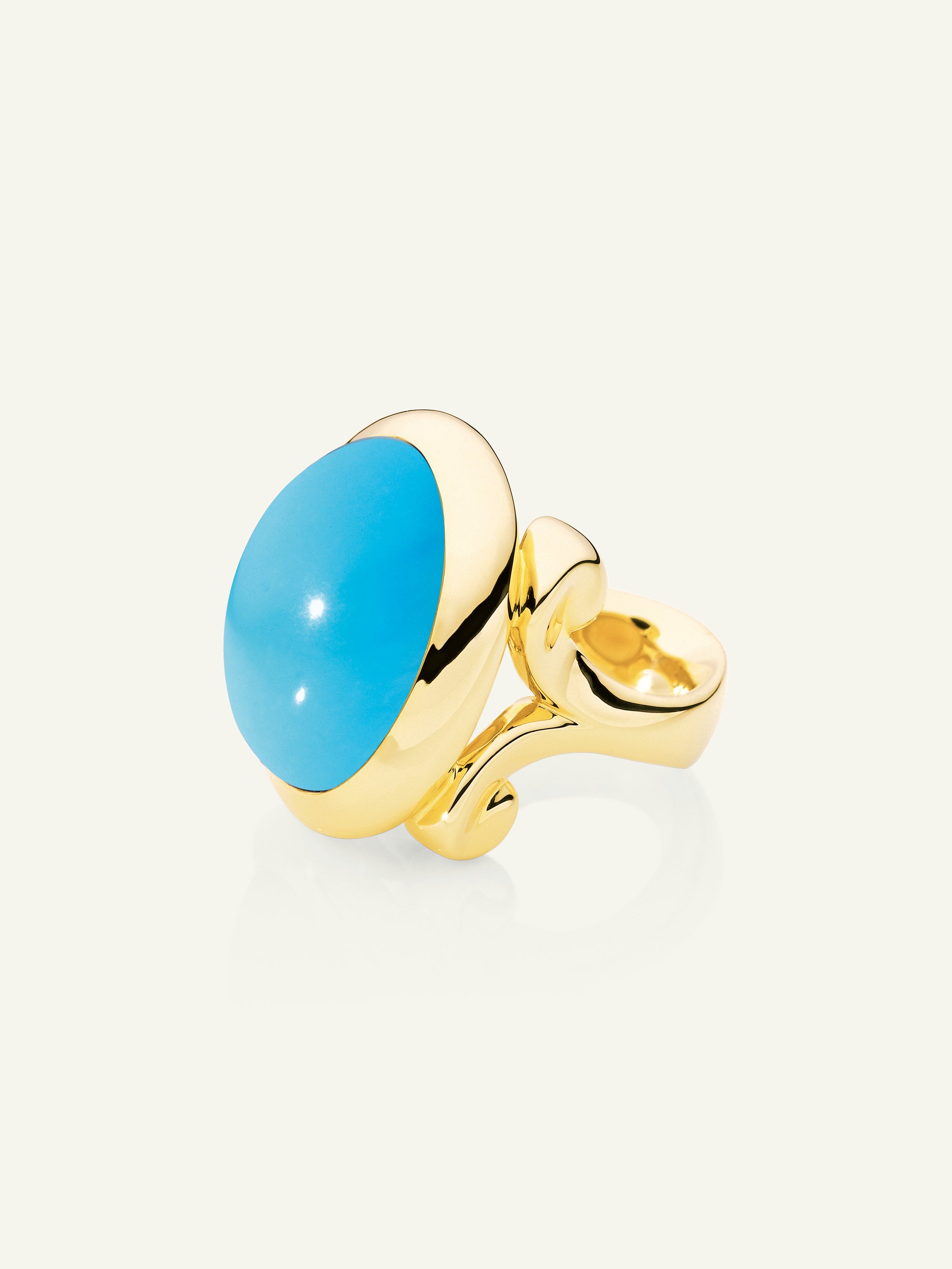HIPPIE GLAM Large Ring with Turquoise