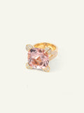 LILY Solitaire Ring with Rose Morganite