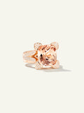 LILY Solitaire Ring with Champagne Tourmaline