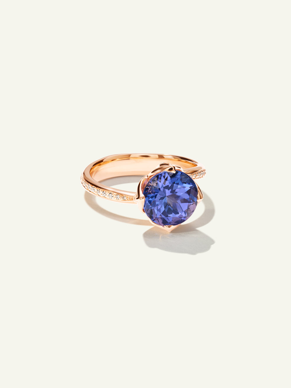 R-TUL-Tan3.1-p-rg | TULIP Ring with Tanzanite