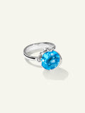 TULIP Ring Large with Swiss Topaz