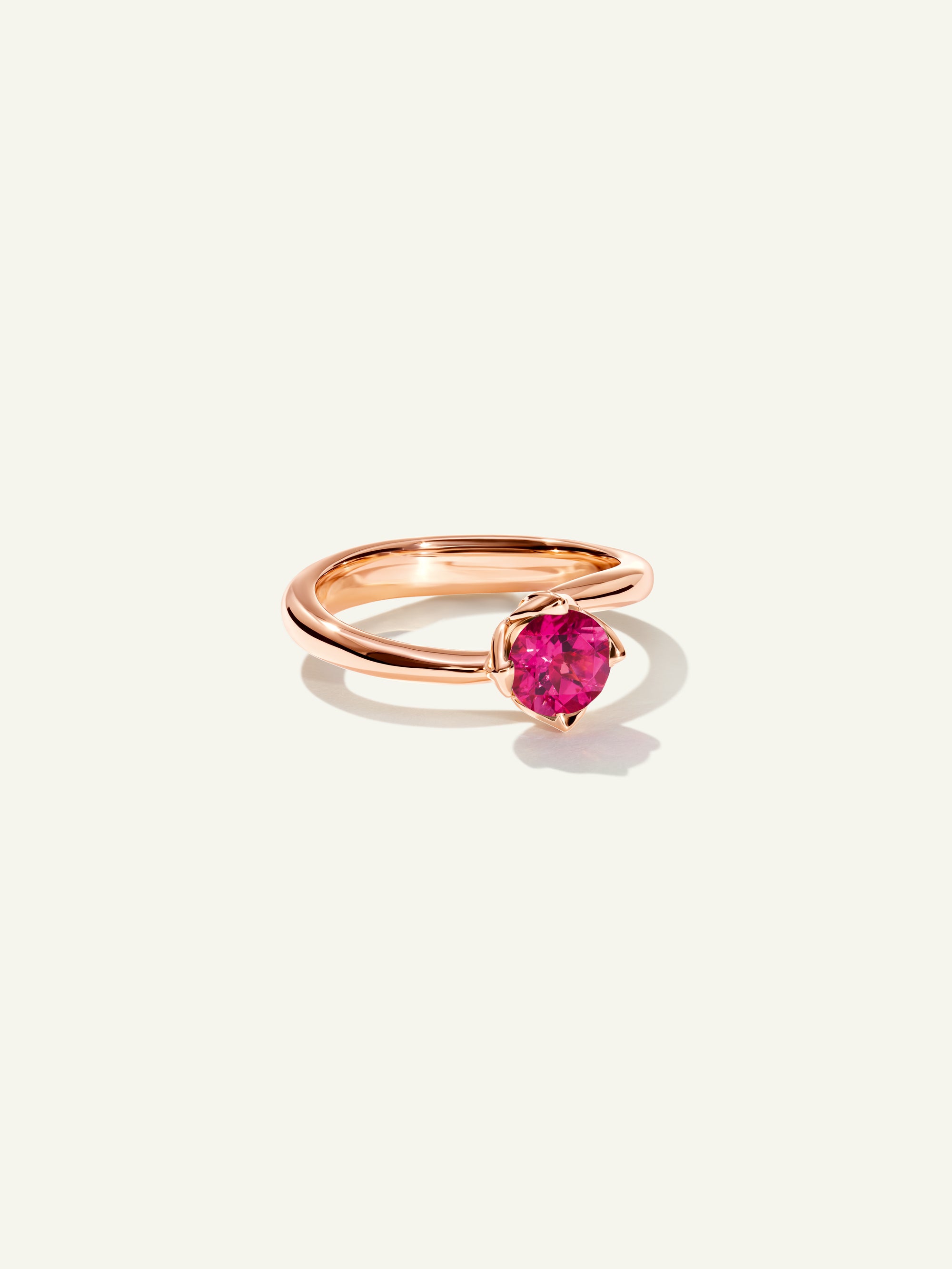 R-TUL-xs-TuRo-rg | TULIP Ring XS with Rose Tourmaline
