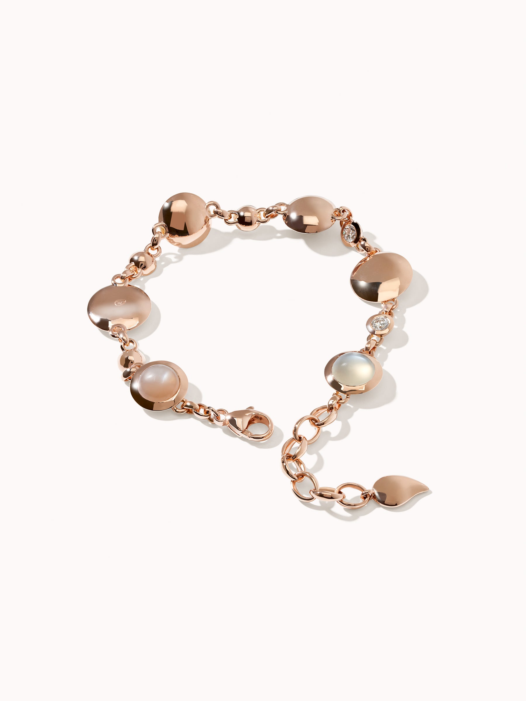 BOUTON Bracelet in 'Camel' with White Diamonds