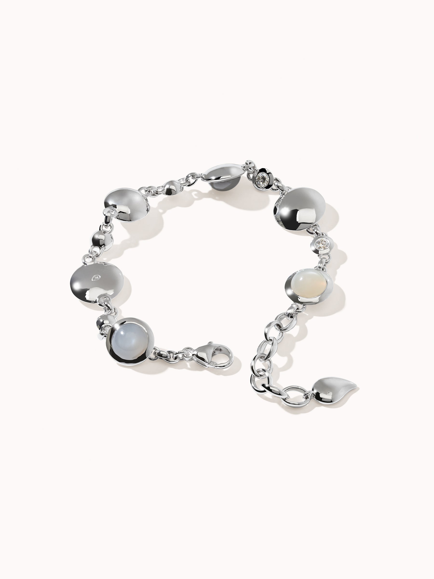 BOUTON Bracelet in 'Cashmere' with White Diamonds