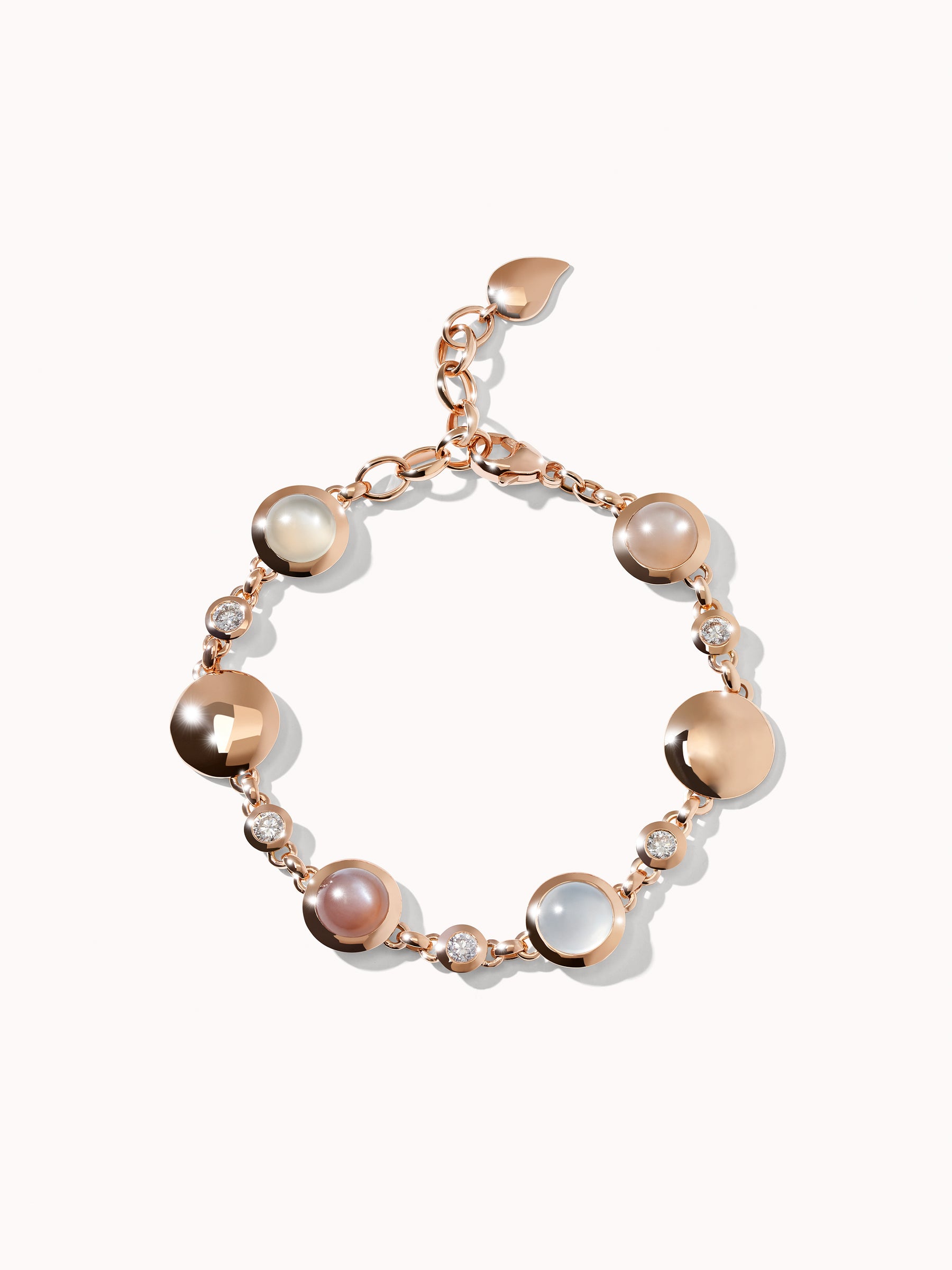 BOUTON Bracelet in 'Camel' with White Diamonds