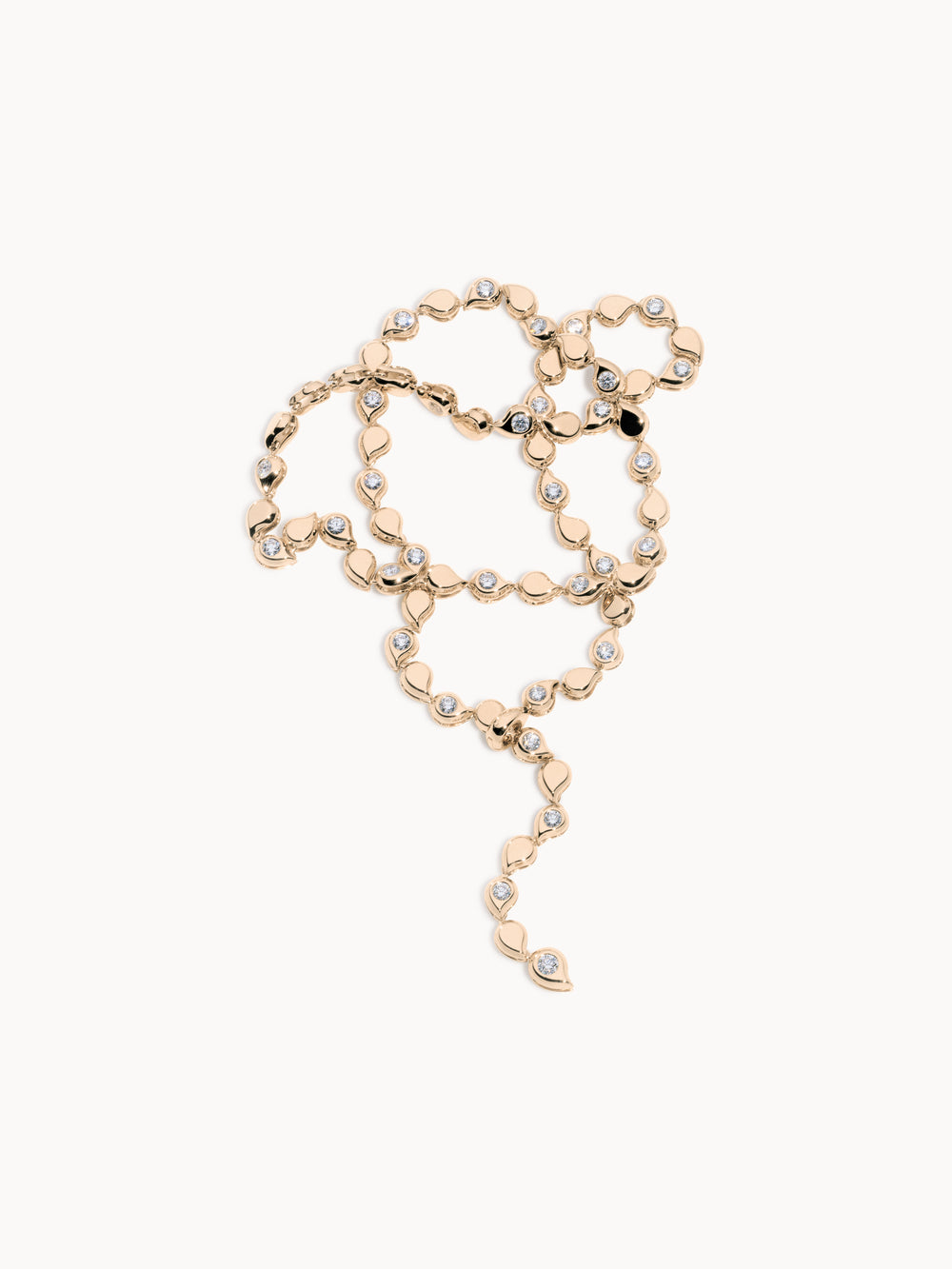 Collier SNOWFLAKES Rivière Classic alternating 18K Roségold