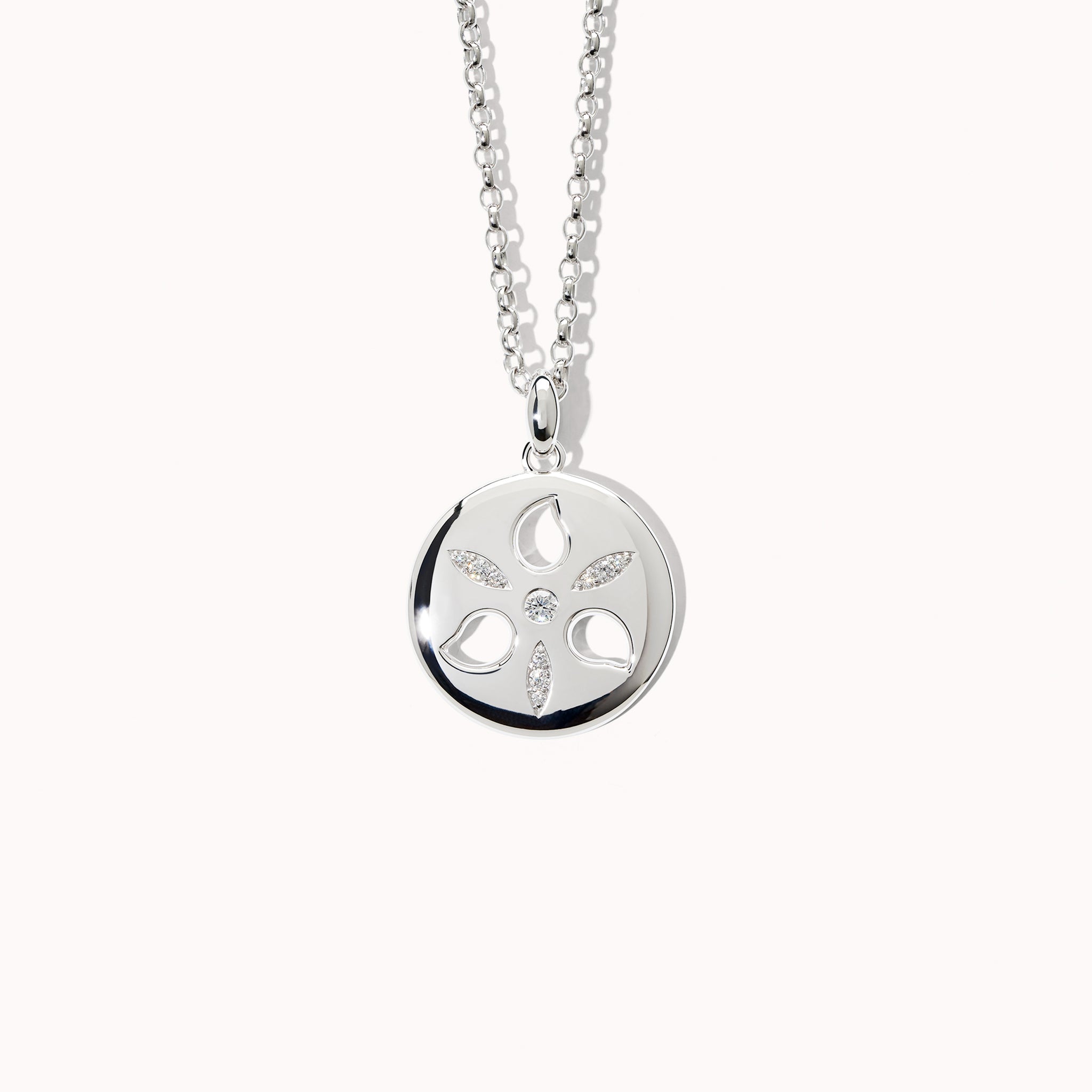 Pendant SAND DOLLAR medium 18K Weißgold