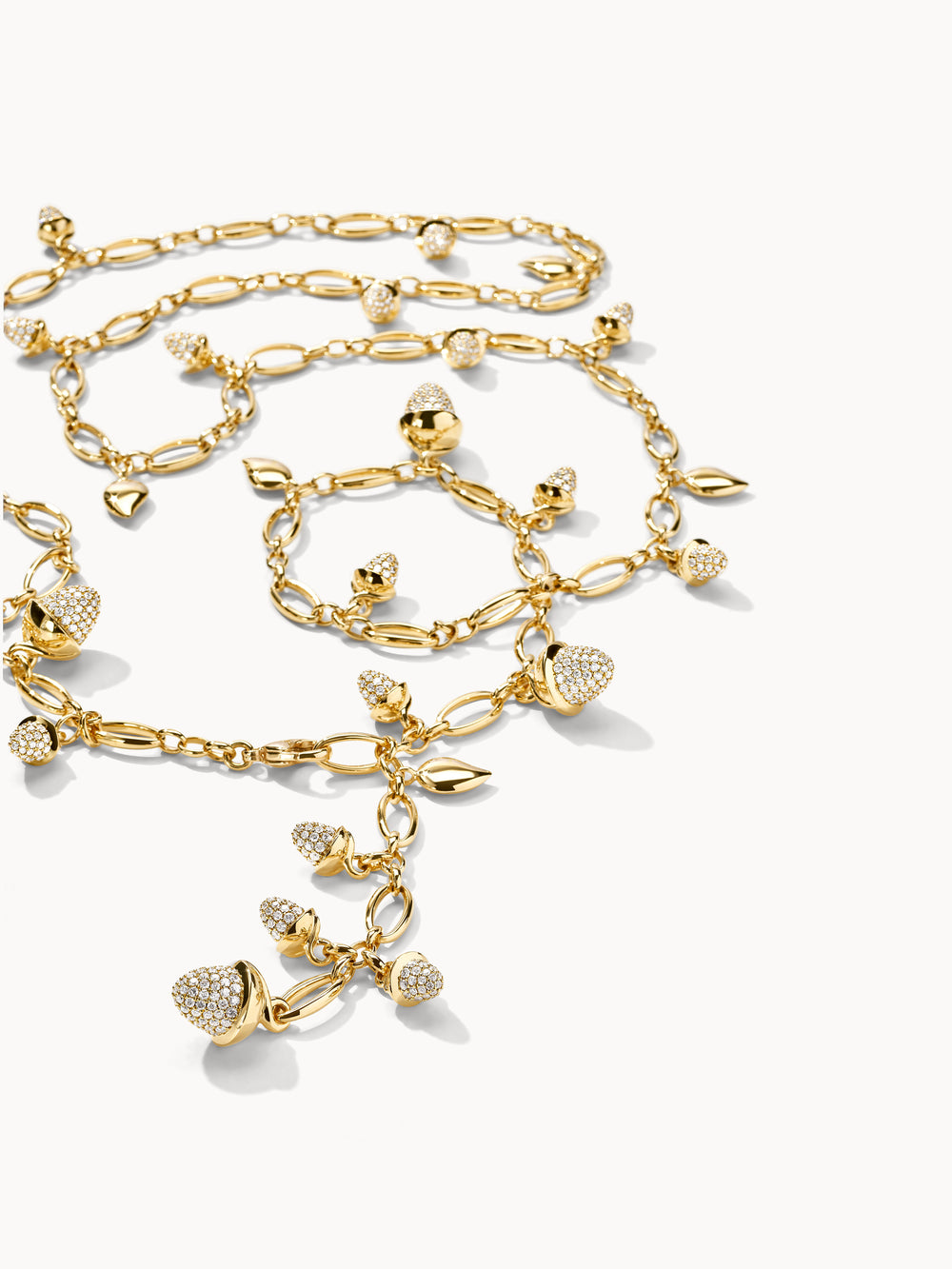 Necklace MIKADO Diamond Pavé - 100 cm mit Diamant Pavé