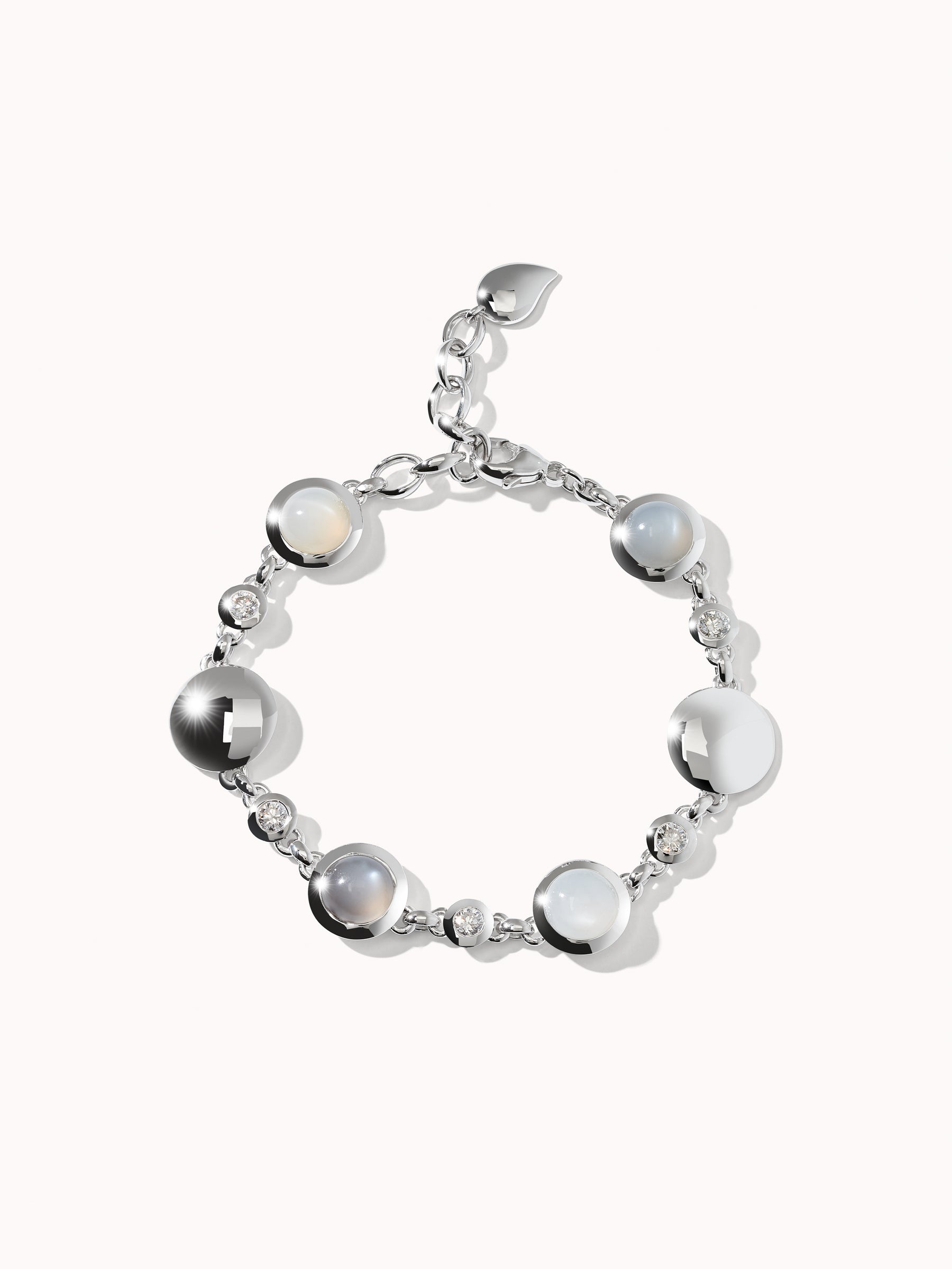 BOUTON Bracelet in 'Cashmere' with White Diamonds