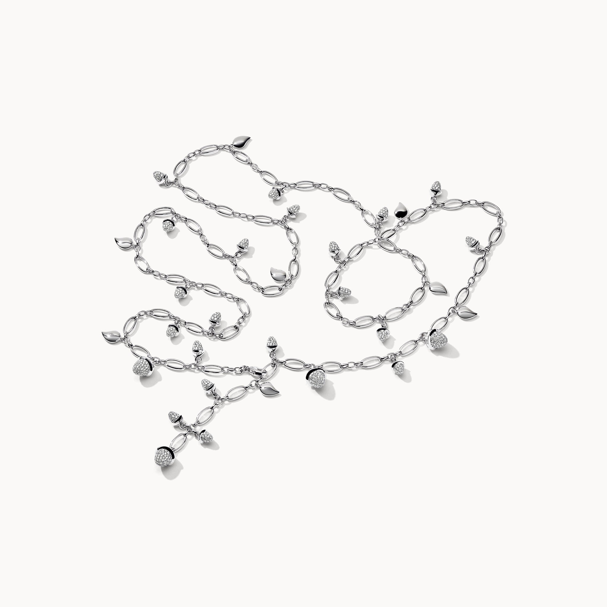 Necklace MIKADO Diamond Pavé - 100 cm mit Diamant Pavé