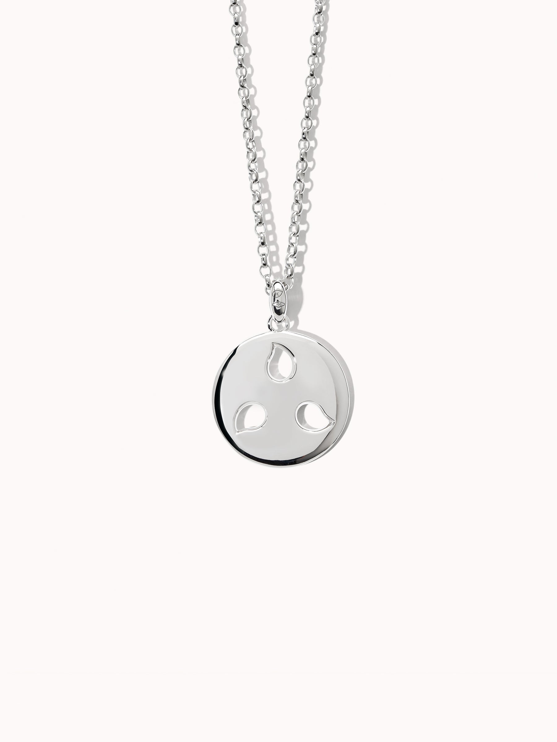 Pendant SAND DOLLAR medium 18K white gold