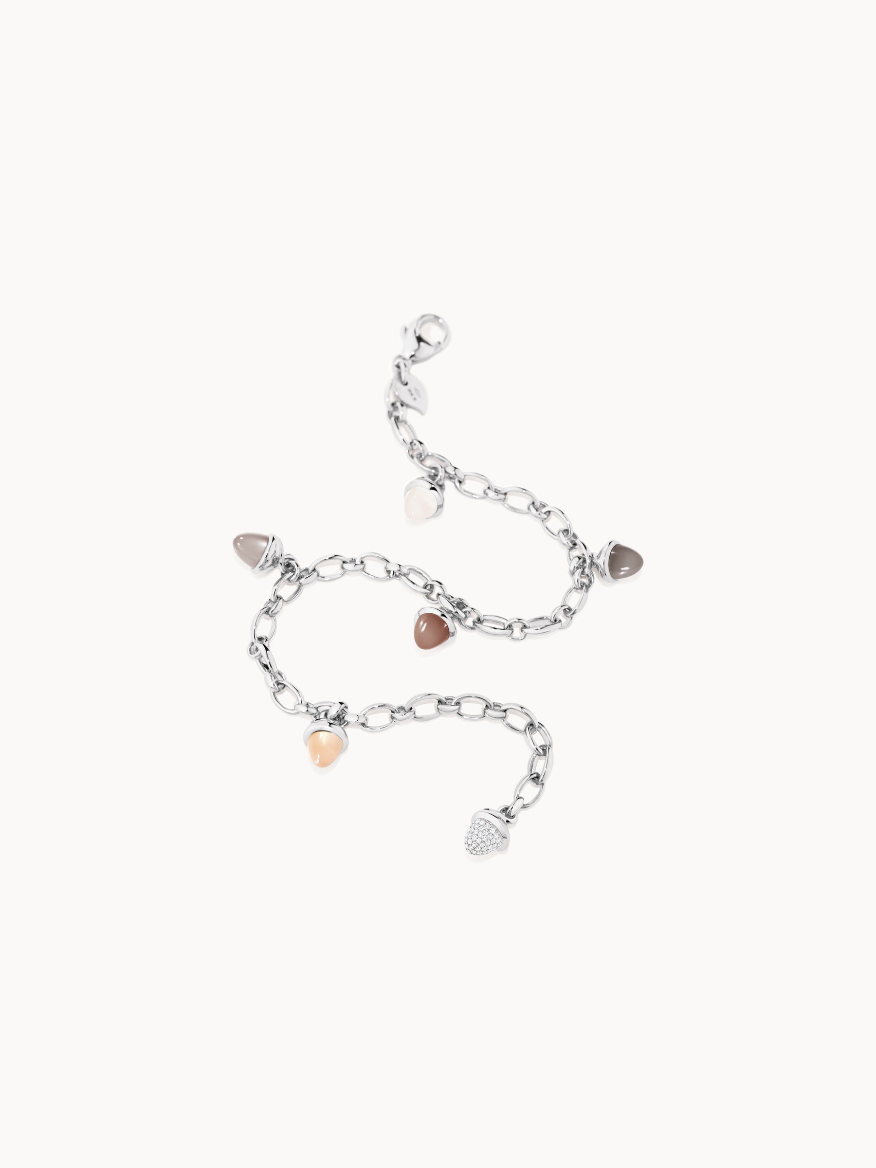 MIKADO Charm Bracelet in 'Cashmere' with Diamond Pavé
