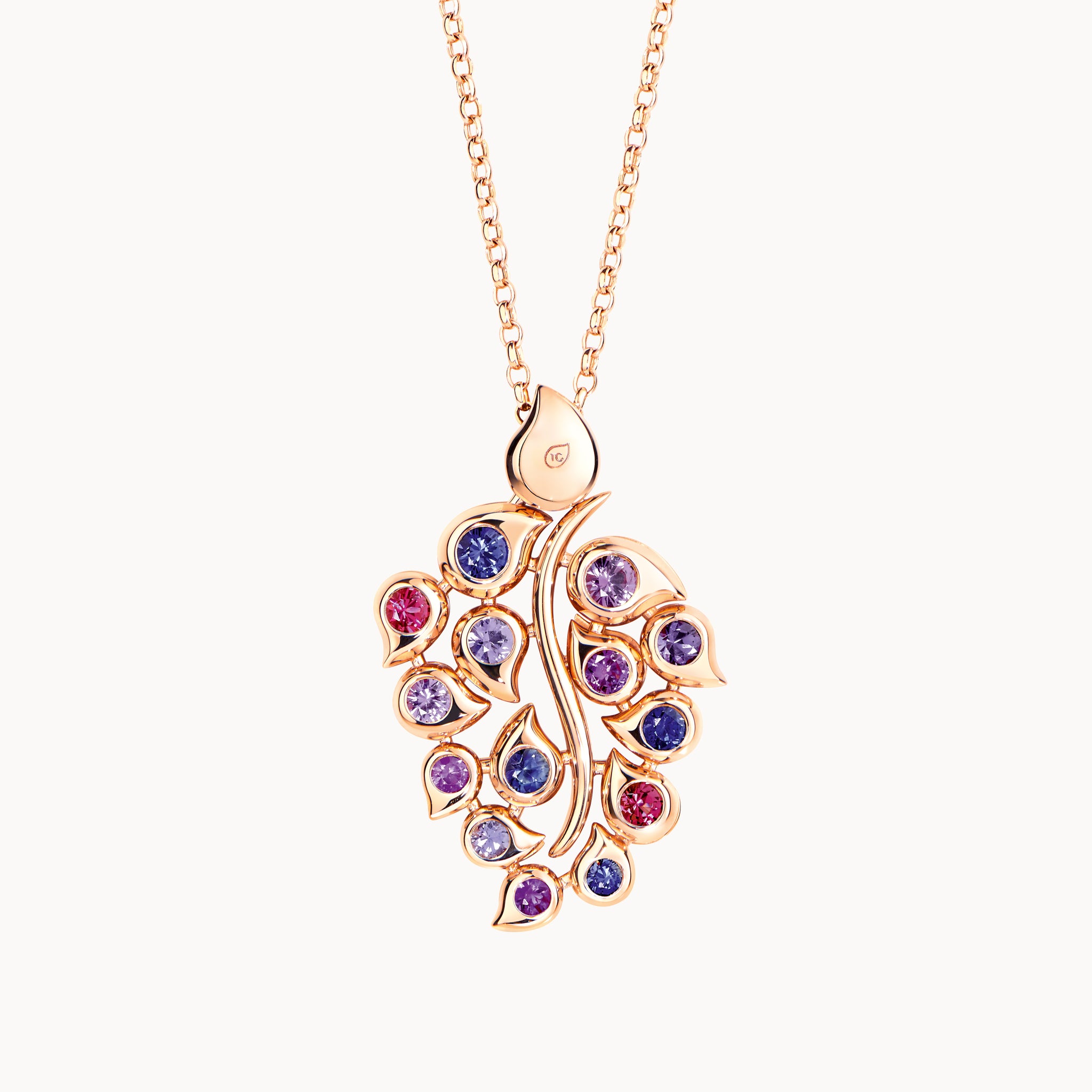 SNOWFLAKES Leaf Pendant in 'Classic' / 'Wildberry'