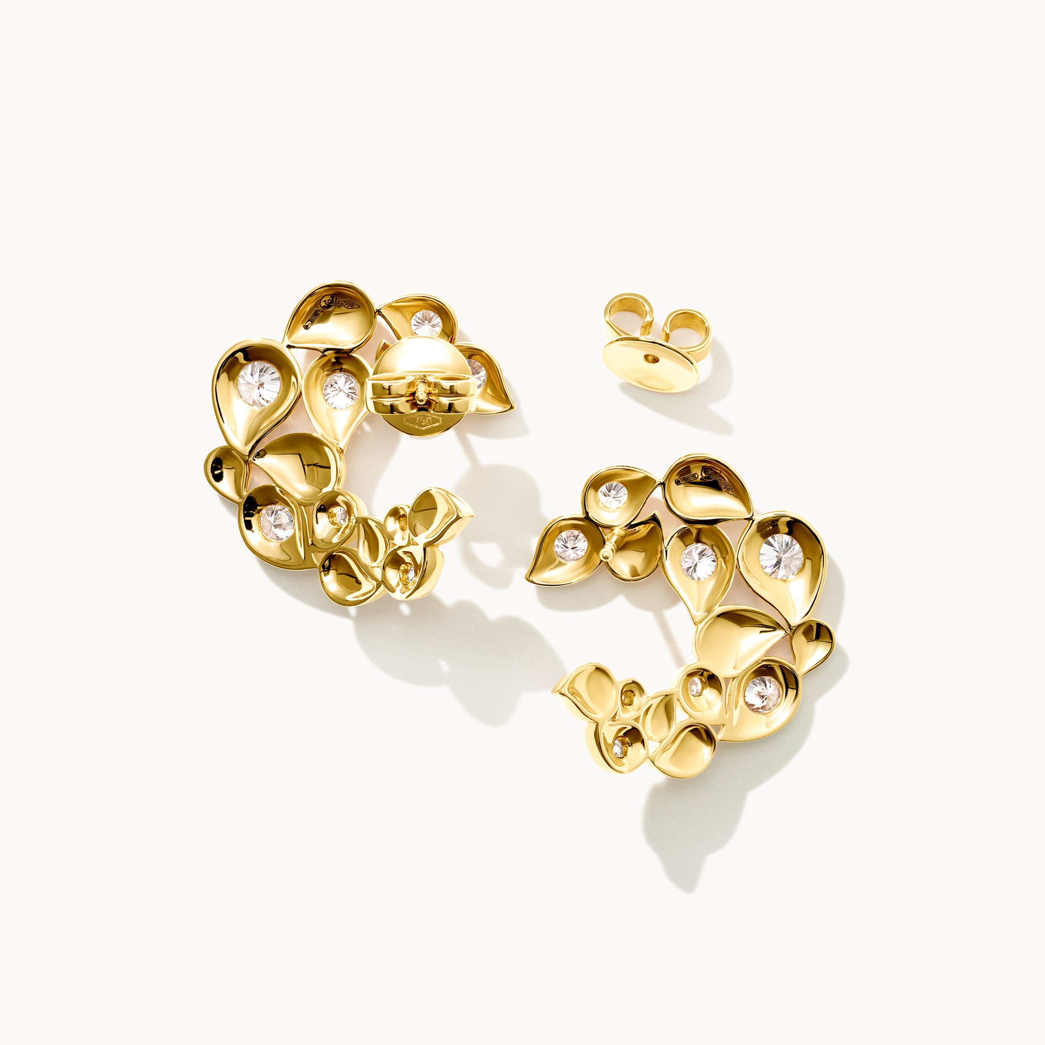 SNOWFLAKES Hoop Ohrringe Classic alternating