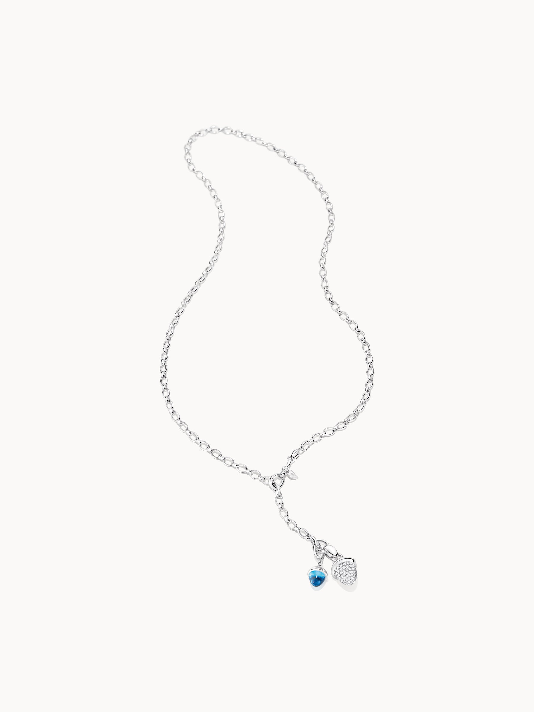 Necklace Lariat 60 cm 18K white gold