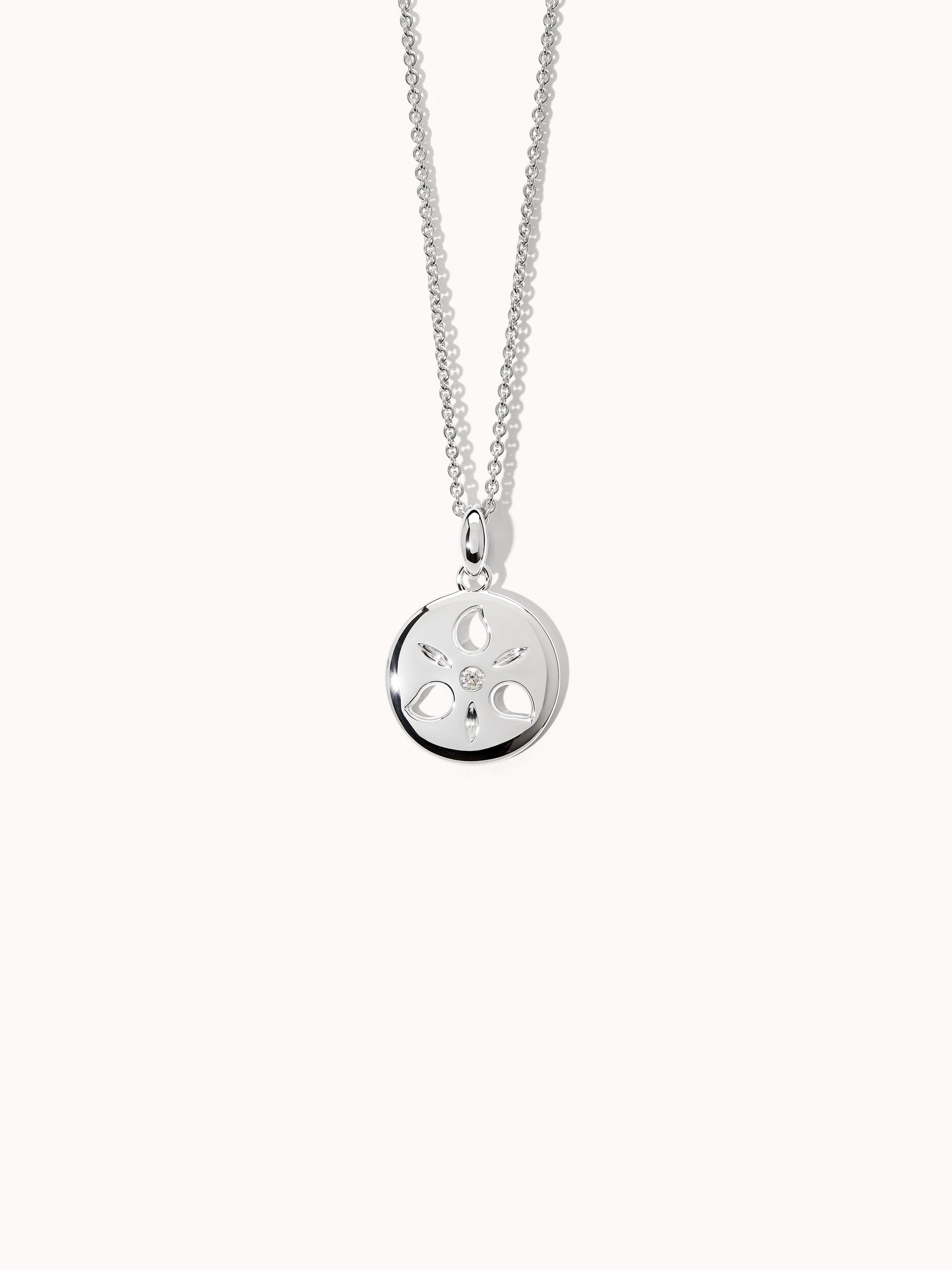 Pendant SAND DOLLAR small 18K white gold