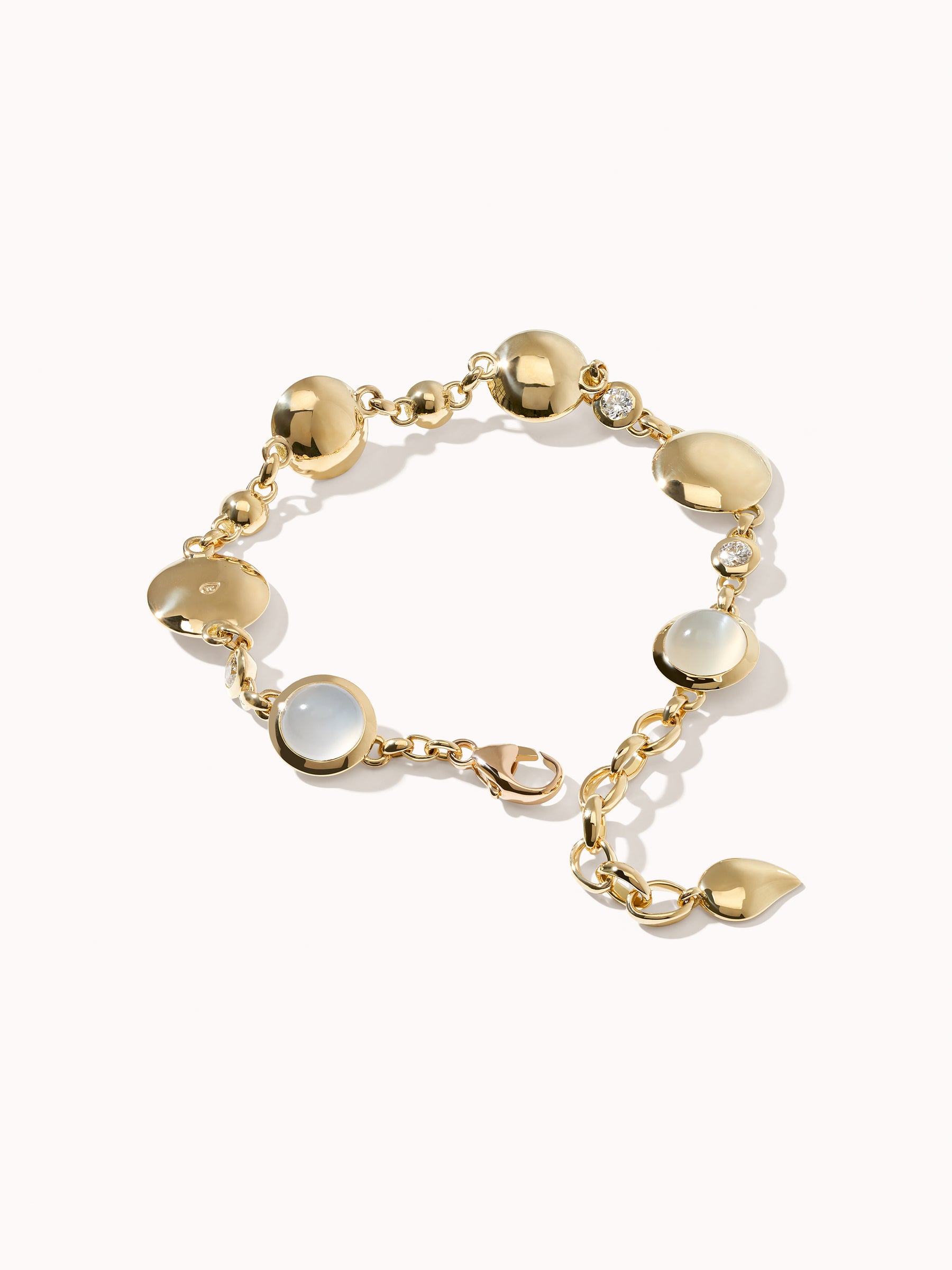 BOUTON Bracelet in 'Sand' with White Diamonds