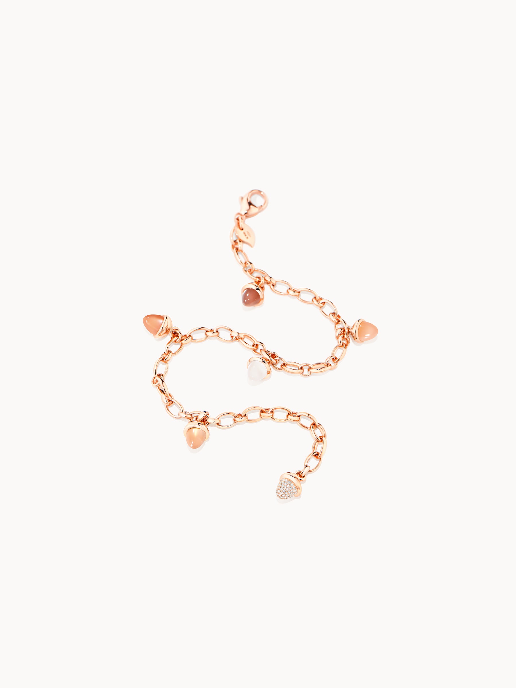 MIKADO Charm Bracelet in 'Camel' with Diamond Pavé