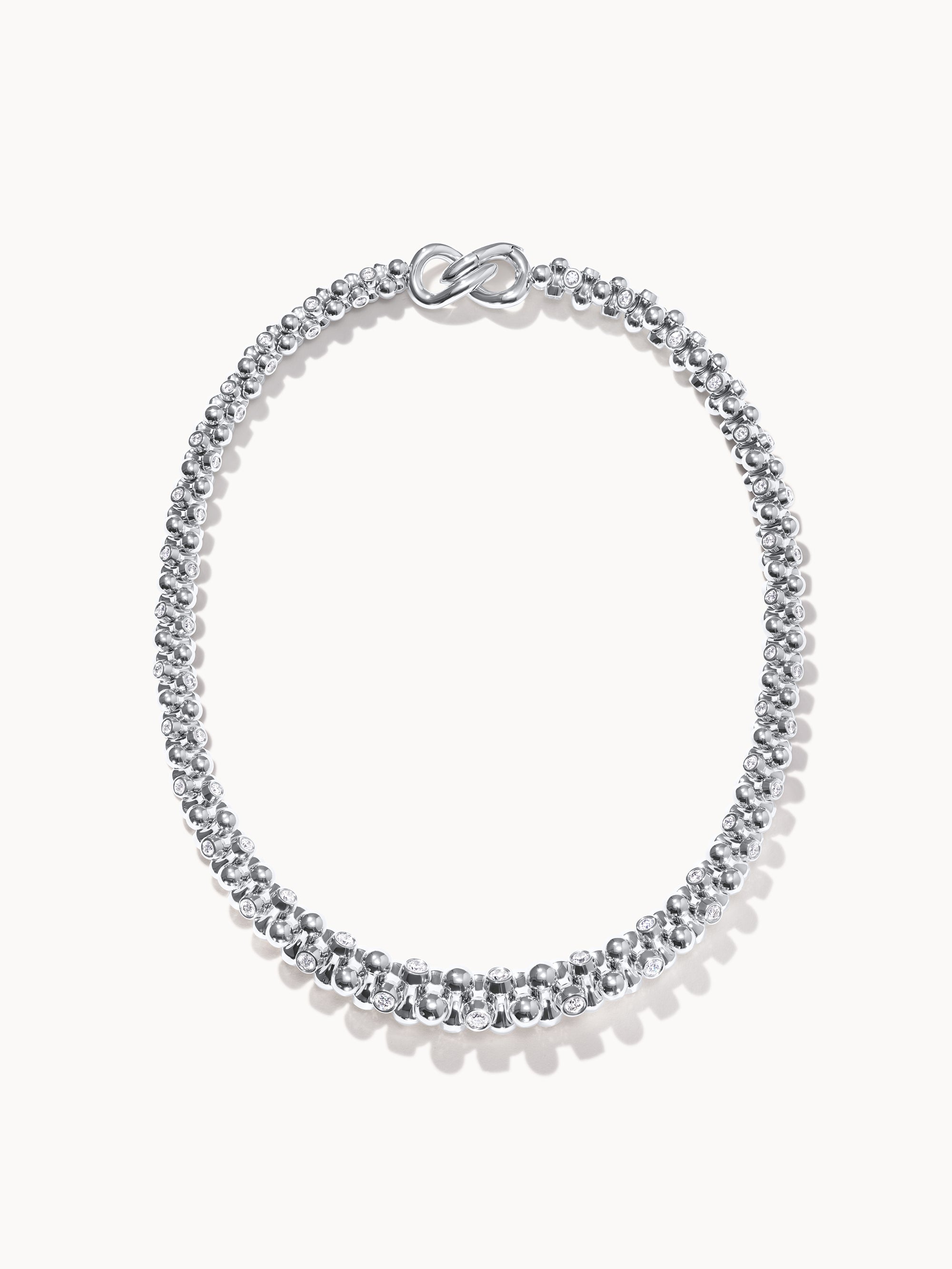 ALWAYS DIAMONDS Alternating Graduated Necklace in 'Classic'